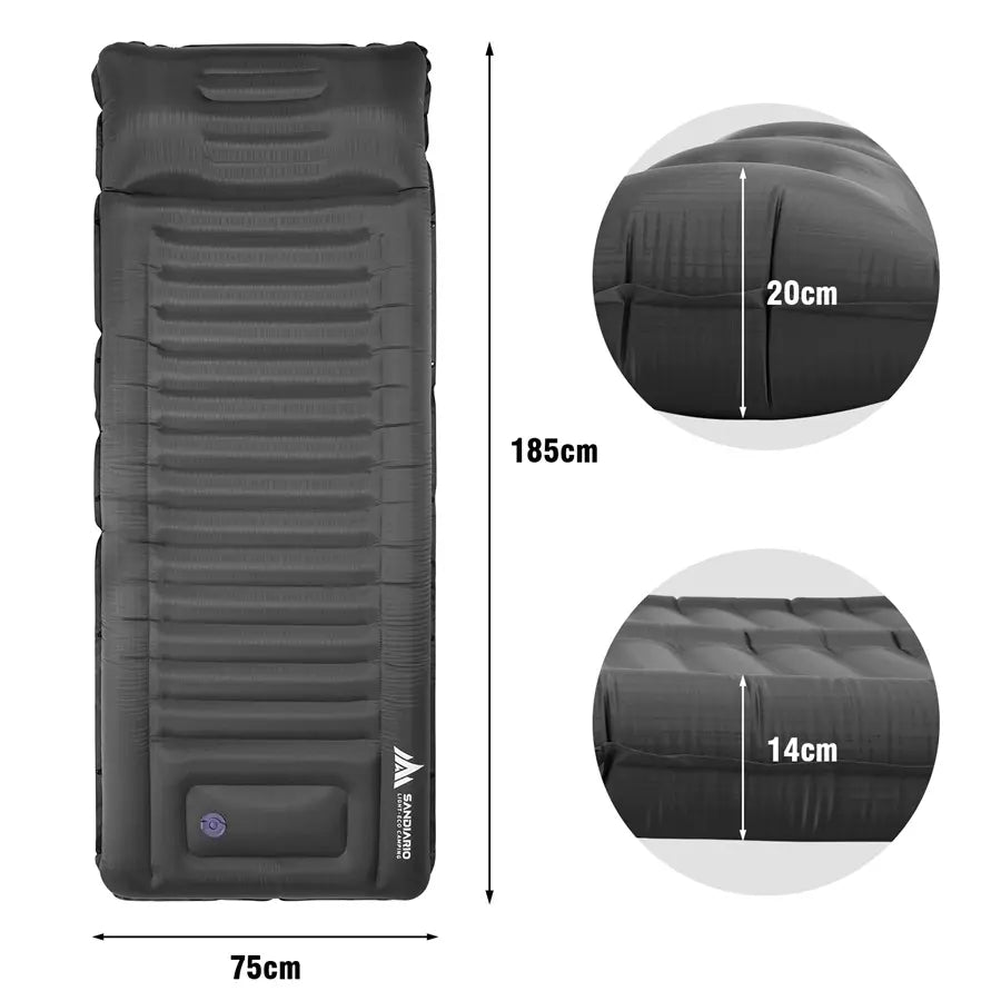 Sandiario Colchão Insuflável com Bomba de Pé