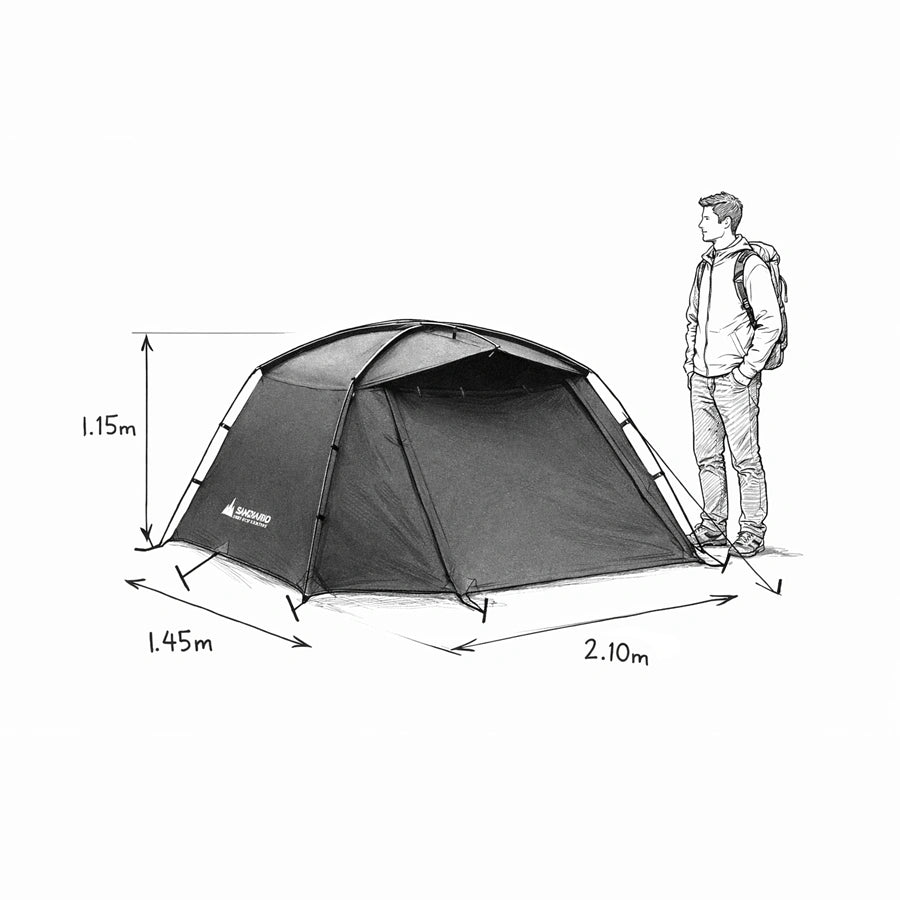 Sandiario MP2/MP4 Barraca para 2/4 Pessoas para Caminhadas