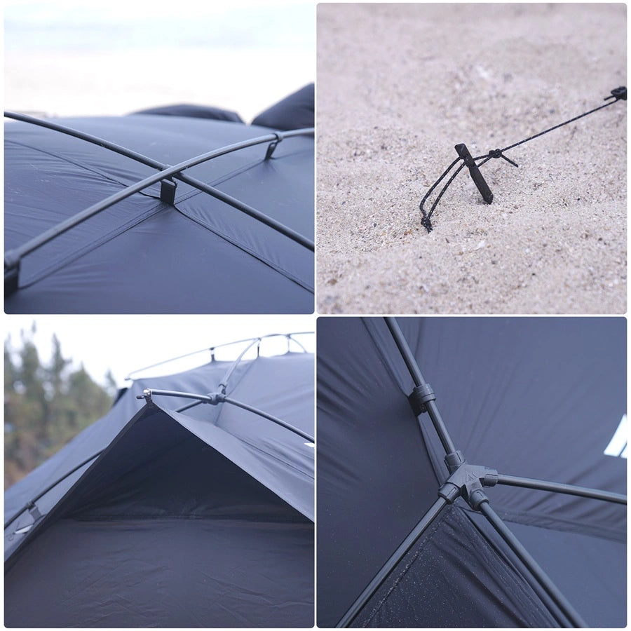 Sandiario MH2P/MH2N Tenda para 2 Pessoas com Estrutura Cruzada Reforçada