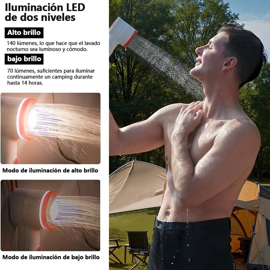 Sandiario Chuveiro Portátil com Filtro e Lanterna