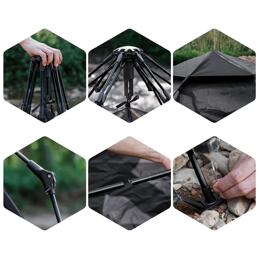 Sandiario AN4 Tenda Hexagonal para 3-4 Pessoas